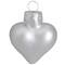 Whitehurst 56ct. 2" Matte Silver Glass Heart Ornaments